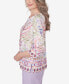 Women's Garden Party Paisley Floral Border Top