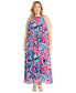 Plus Size Printed Halter Maxi Dress