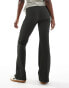 ONLY Sally high waist ribbed flared trousers in dark khaki