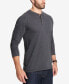 Men's Long Sleeve Brushed Jersey Henley T-shirt