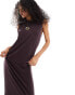 ASOS DESIGN sleeveless maxi dress in chocolate