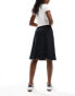 Pimkie jersey a line midi skirt in black