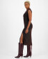 Women's Strong Shoulder Side-Slit Midi Dress, Created for Macy's