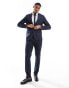 Gianni Feraud checked slim suit jacket in navy