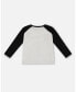 Toddler Boys Raglan T-Shirt With Print Gray Mix And Black - Toddler|Child