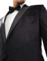 ASOS DESIGN slim tuxedo suit jacket in black velvet