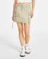 Juniors' Cotton Cargo Pocket Mini Skirt