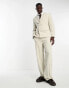 Only & Sons double breasted suit jacket in beige