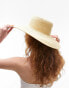 Topshop straw weave hat in natural