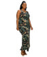 Plus Size Camo Essential Sleeveless Maxi Dress