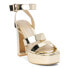 BEACH by Matisse Savage Metallic Platform Womens Gold Dress Sandals SAVAGE-715