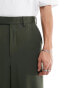 ASOS DESIGN smart cropped trousers in khaki