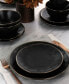 Textured, Uneven Dimpled Design Emilio 16 Piece Stoneware Dinnerware Set, Service for 4