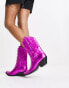 Jeffrey Campbell Kidding western boots in metallic pink