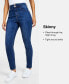 Juniors' High-Rise Curvy Skinny Jeans With Back Yoke Seam Detail