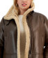 Juniors' Plus Size Faux-Shearling Long-Sleeve Coat, Created for Macy's