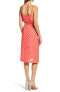 Ali & Jay 156498 Women's Polka Dot Midi Dress Scoop Neck Coral Sz. Small