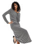 Vero Moda crochet maxi dress in mono stripe