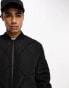 Calvin Klein signature quilted bomber jacket in black