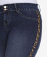 Plus Size Super Stretch Denim with Cheetah Pannel