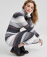 Women's Cashmere Striped Turtleneck Midi Dress, Created for Macy's