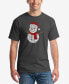 Men's Christmas Snowman Printed Word Art T-shirt