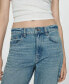 Women's Turn-Up Hem Straight Jeans