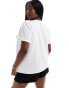 ASOS DESIGN Curve oversized t-shirt with hotfix bralet in white