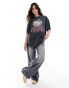 Stradivarius 'hello kitty' tee in charcoal