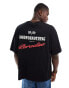 Good For Nothing oversized motor backprint t-shirt in black