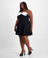 Trendy Plus Size Bow Sleeveless Fit & Flare Dress