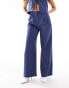 Kaiia tailored wide leg trousers co-ord in blue pinstripe