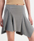 Juniors' Asymmetric-Pleat Side-Zip Skirt