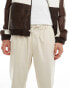 ADPT wide fit drawstring chino in beige