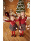 Big Girls Bi-Material Dress With Glittering Tulle Skirt Red Plaid