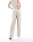 ASOS DESIGN premium trouser with linen in natural