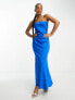 Forever New strapless column maxi dress in electric blue