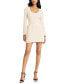 Women's Scoop Neck Long Sleeve Mini Dress