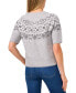 Women's Short-Sleeve Fair Isle Sweater