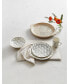 Textured Neutrals Lattice/Leaf 12-PC Dinnerware Set, Service for 4