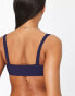 & Other Stories crop textured bikini top in navy