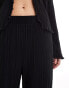 Vero Moda wide leg plisse trouser co-ord in black