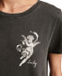 Women's Lucky Love Cherubs Crewneck Cotton T-Shirt