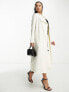 Vila Petite waterfall belted duster coat in cream