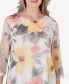 Women's Charleston Watercolor Floral Mesh Top