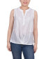 Women's Sleeveless Blouse with Eyelet Insets