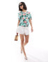 Superdry Beach resort shirt in luna rose mint