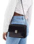 Accessorize crossbody bag with gold clasp in black