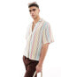 ASOS DESIGN shirt in rainbow stripe