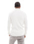 Brave Soul cotton ribbed roll neck jumper in white